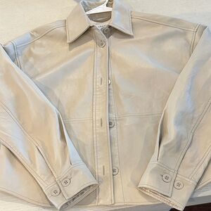 Babaton Light Beige Shirt Jacket